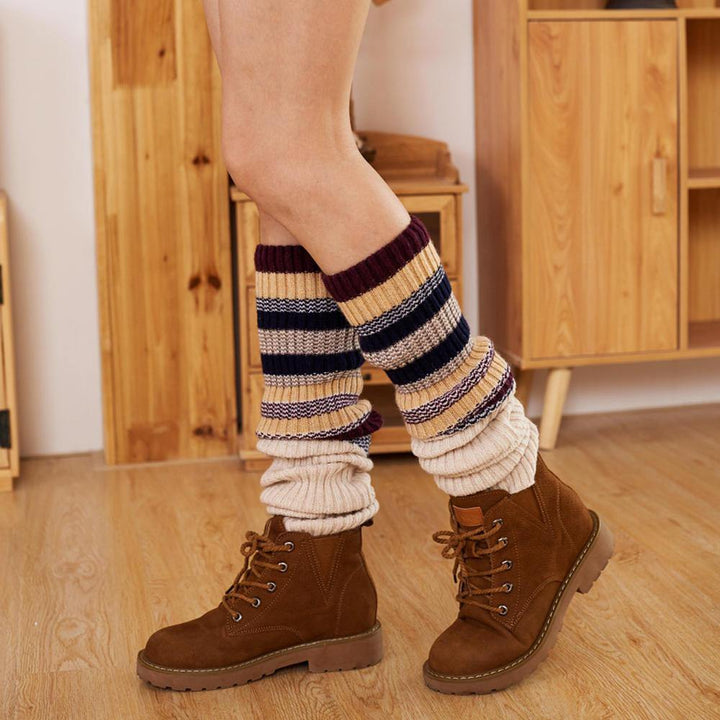Women's Compression Socks Vintage Color Striped Fashion Sock - Trendha