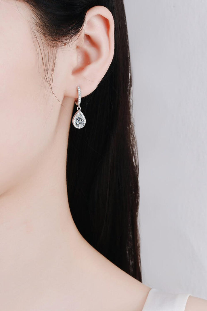 Moissanite Teardrop Earrings - Trendha
