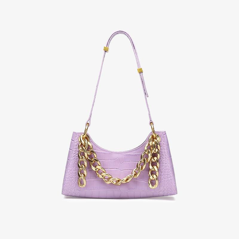 Chain leather shoulder bag - Trendha
