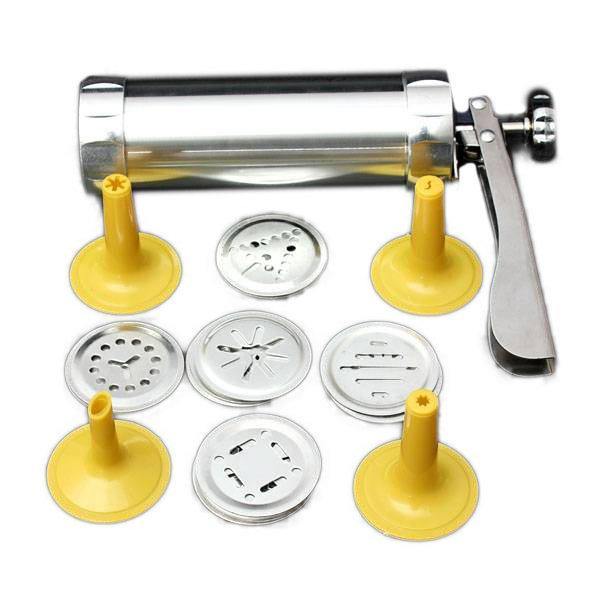 Stainless Steel Non-Stick Cookie Press Set Include 22 Shapes & 4 Decorating Tips - Trendha