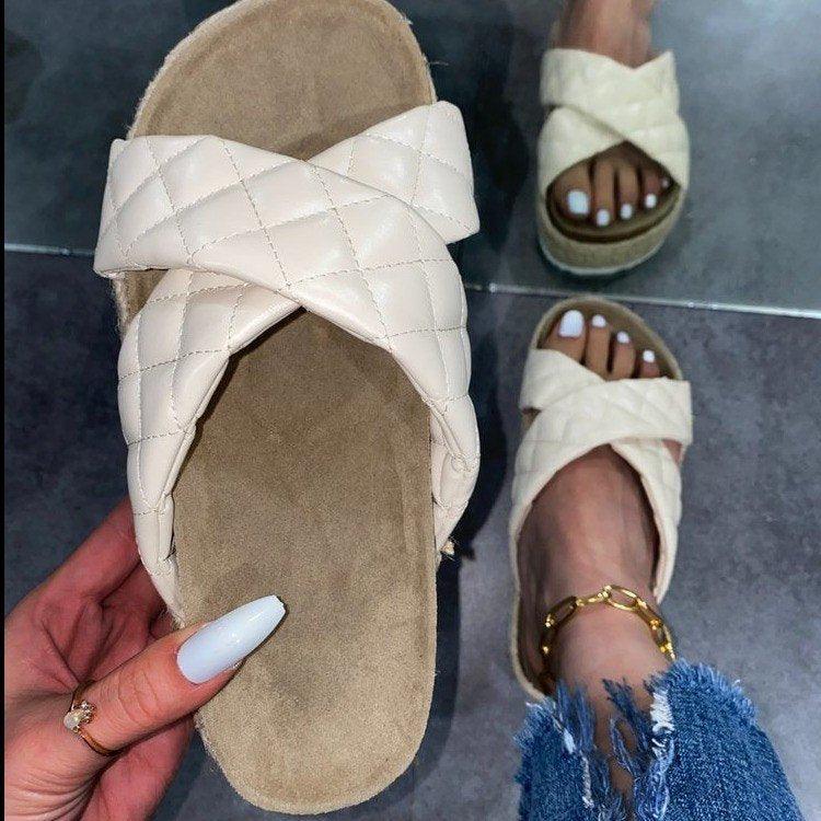New Fashion Cross Toe Platform Sandals And Slippers Women - Trendha