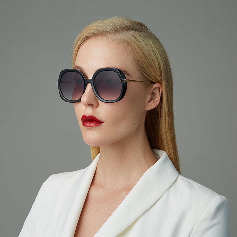 Women Casual Fashion Classical Full Metal Frame Round Shape UV Protection Sunglasses - Trendha