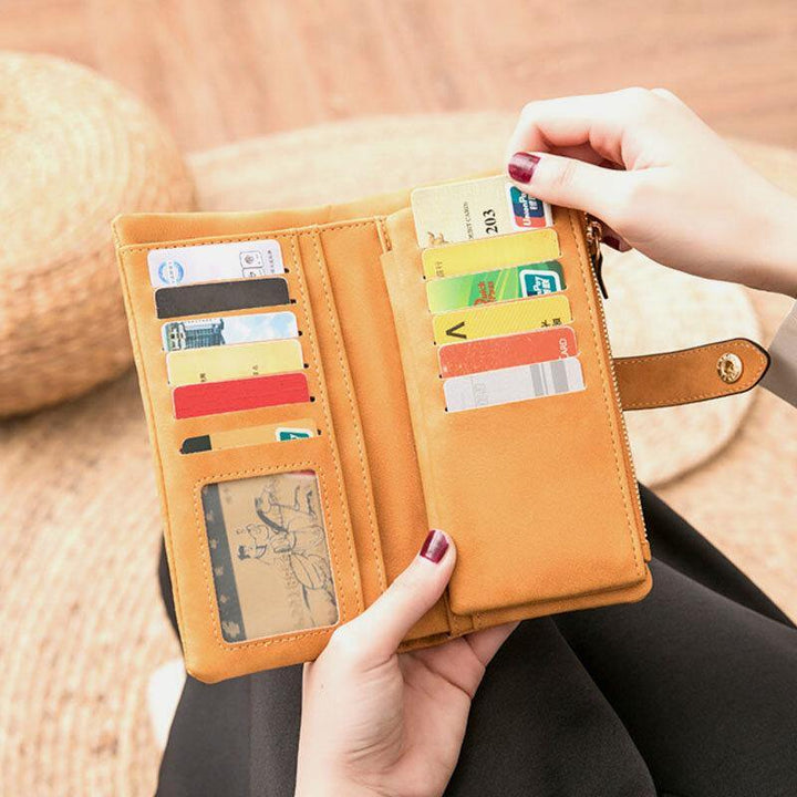 Women 23 Card Slots Crocodile Pattern Long Wallet Purse Phone Bag - Trendha