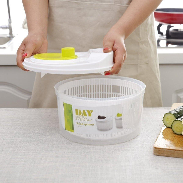 Portable Vegetable Spin Dryer Dehydrator Household Drainer Salad Spinner for Kitchen Drying Tool - Trendha