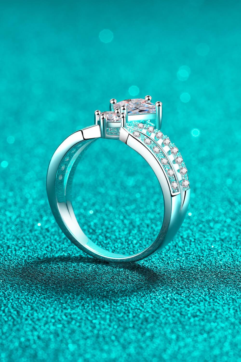 925 Sterling Silver Moissanite Crown Ring - Trendha