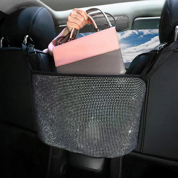 Rhinestone Backseat Handbag Holder - Trendha