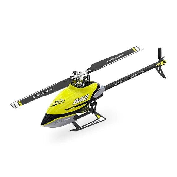 OMPHOBBY M2 V2 6CH 3D Flybarless Dual Brushless Motor Direct-Drive RC Helicopter BNF with Open Flight Controller - Trendha