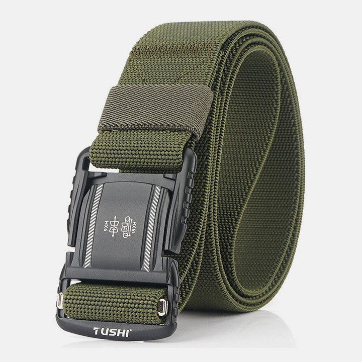 Men Nylon Braided 125cm Magnet Quick Release Buckle Multifunctional Wear-resistant Outdoor Military Training Tactical Belts - Trendha
