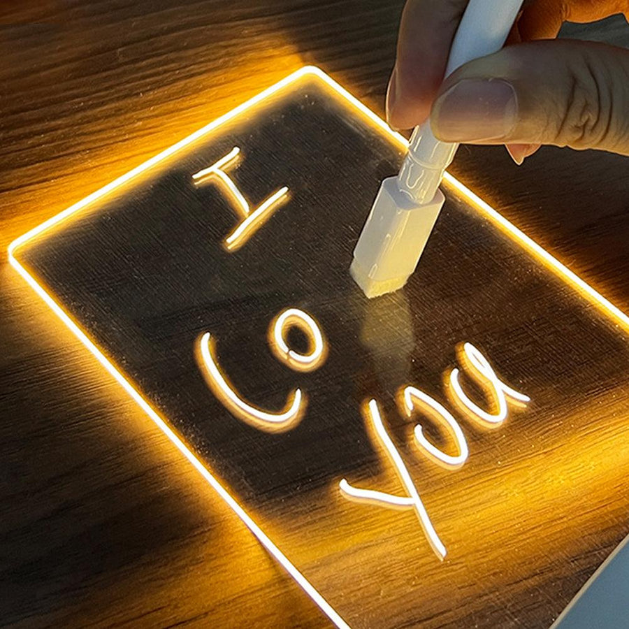 Creative Note Board Creative Led Night Light USB Message Board Holiday Light With Pen Gift For Children Girlfriend Decoration Night Lamp - Trendha