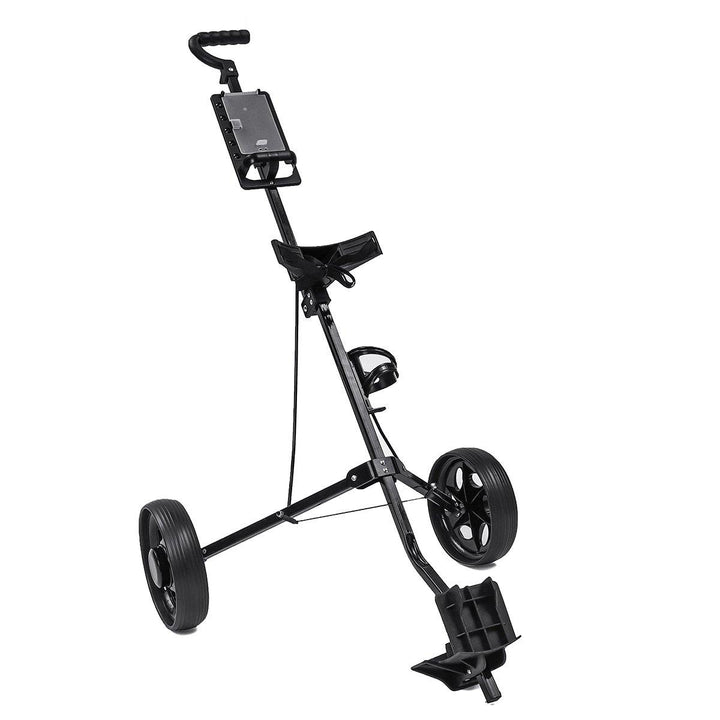 2 Wheel Golf Push Cart Outdoor Foldable Golf Trailer Lightweight Adjustable Handle Golf Carrier Golf Trolley Sport Equipment - Trendha