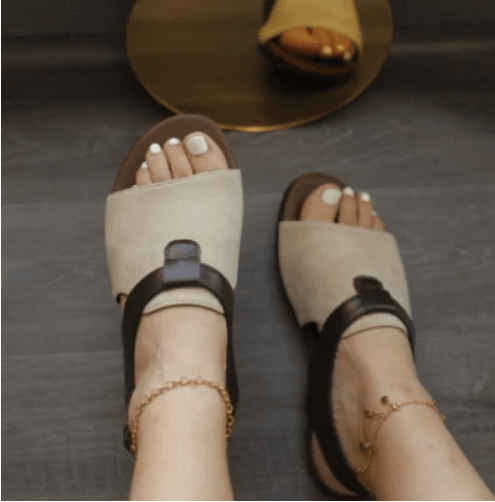 Summer Flat Round Toe Casual Buckle Female Sandals - Trendha