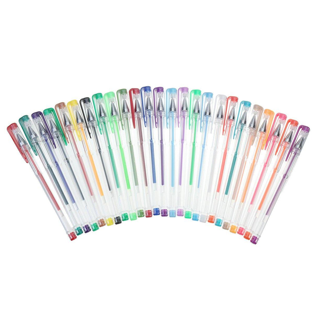48/100 Colours Set Gel Pens Art Books Markers Glitter Neon Metallic Art Pens - Trendha