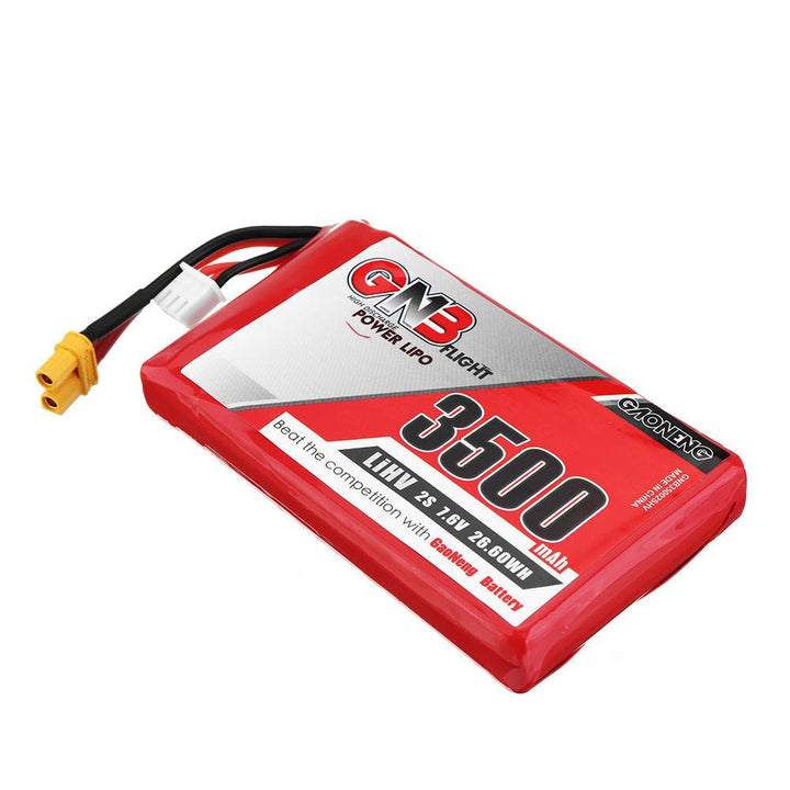Gaoneng GNB 7.6V 3500mAh 2S HV Lipo Battery XT30 Plug for Frysky Taranis QX7 Transmitter TX Remote Control - Trendha