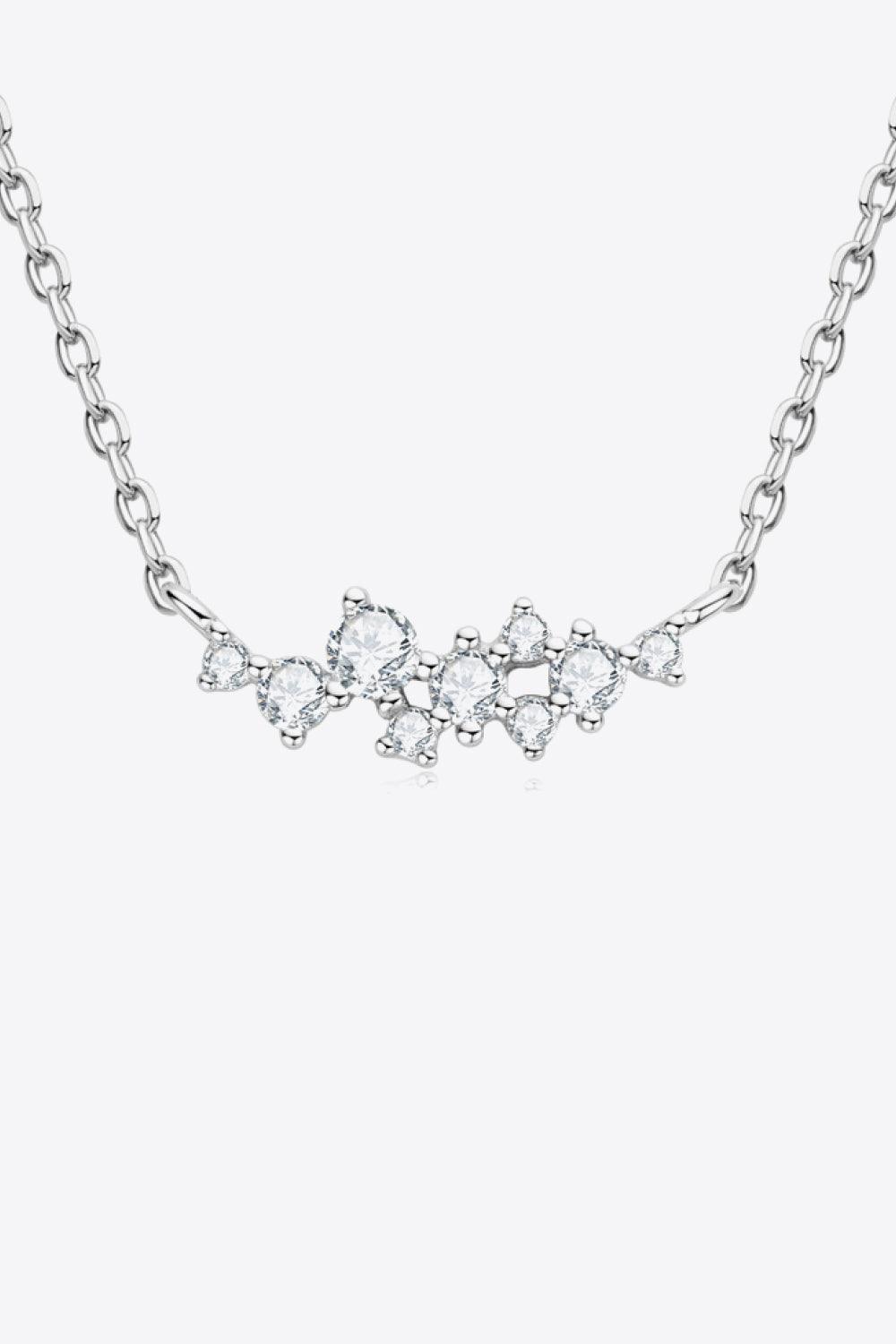 Get A Move On Moissanite Pendant Chain Necklace - Trendha