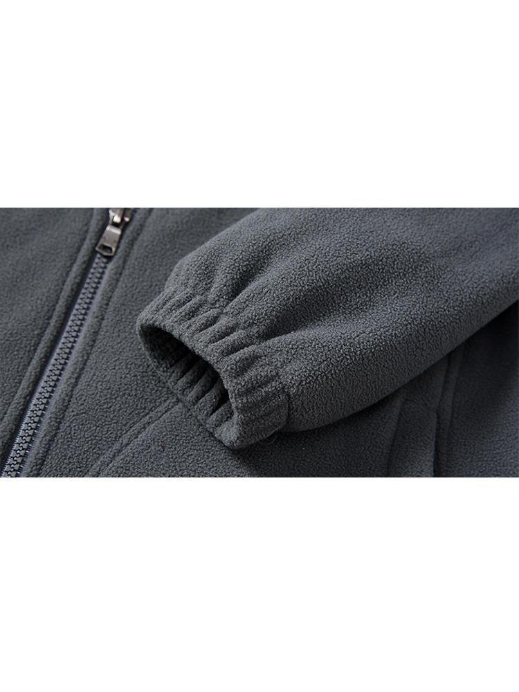 Men's New Coat Double-sided Solid Color Casual Collar Cardigan Fleece Jacket - Trendha