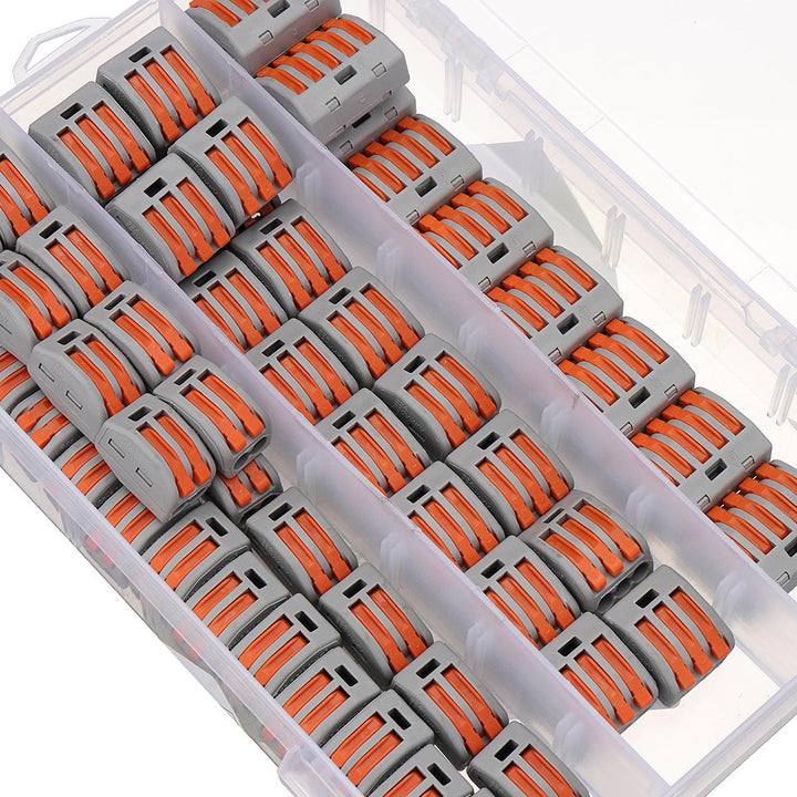 Excellway® 60Pcs 2/3/5 Holes Spring Conductor Terminal Block Electric Cable Wire Connector - Trendha
