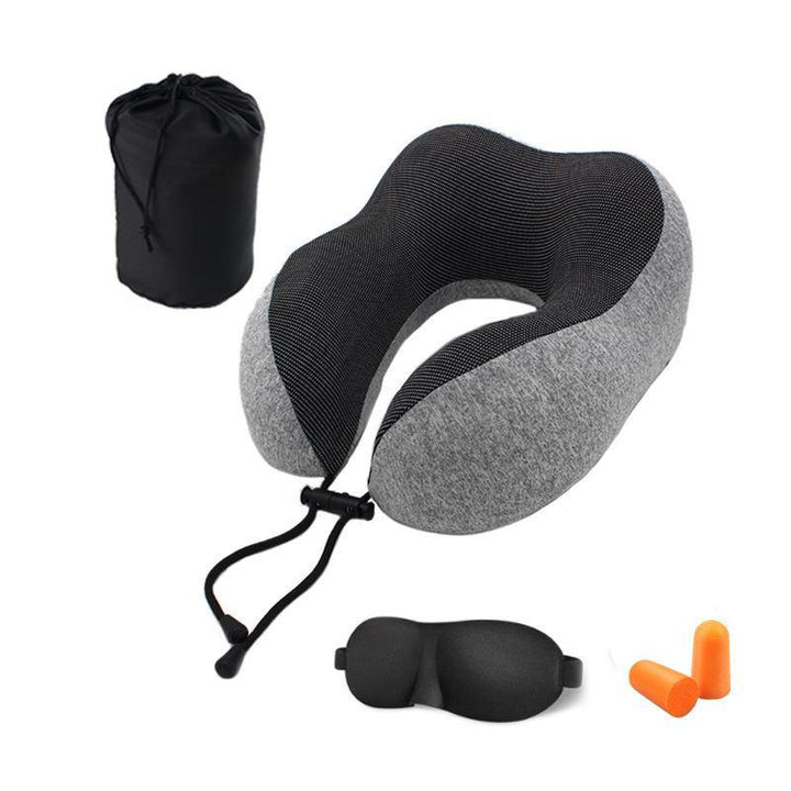 U-shaped Memory Cotton Pillow Magnetic Therapy Pillow Travel Camping Head Neck Support Cushion - Trendha