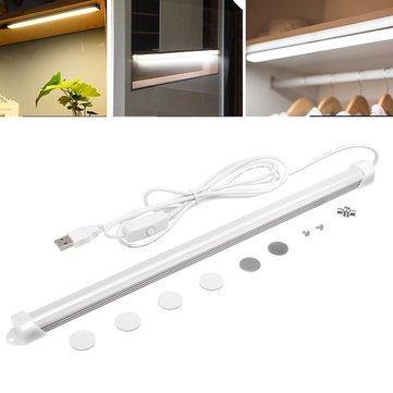 32CM 5W USB LED Rigid Strip Bar Tube Light Kitchen Cupboard Under Cabinet Lamp with Switch - Trendha
