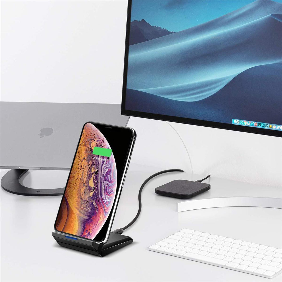Bakeey 20W Double Coil Fast Qi Wireless Charger Dock Stand For Samsung Huawei - Trendha