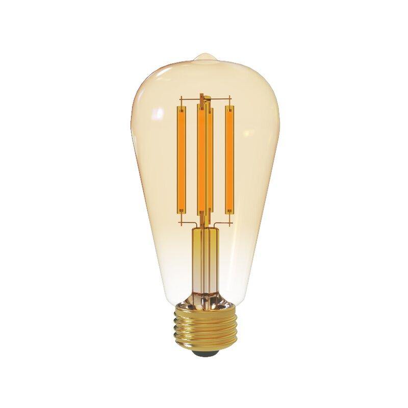 ST0001-002 5 Watt ,60 Watt Equivalent, ST19 LED, Dimmable Light Bulb, Warm White 2200K E26/Medium Standard Base - Trendha