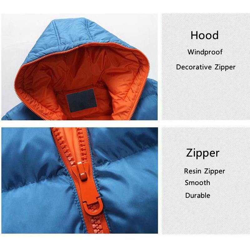 Mens Winter Thermal Contrast Color Outdoor Warm Hooded Padded Jacket - Trendha