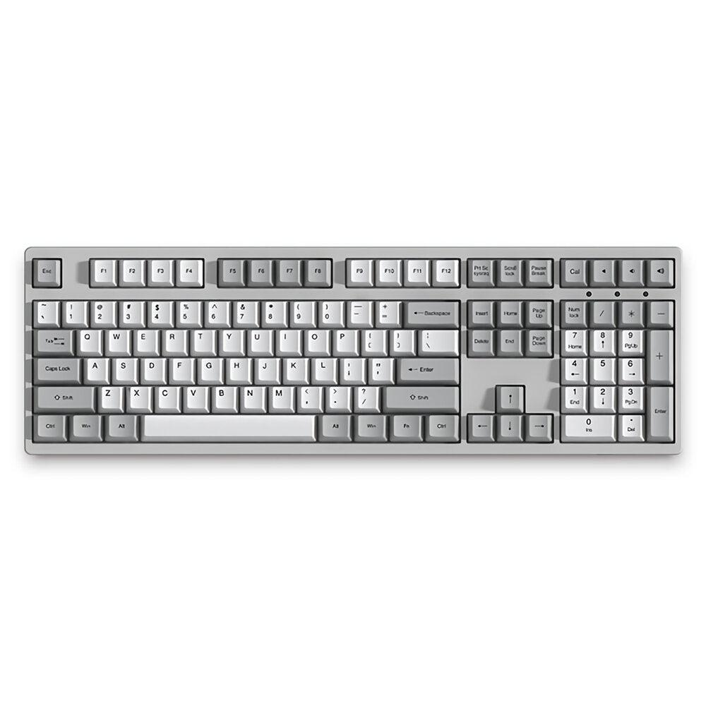 AKKO 3108 V2 Silent 108 Keys Wired Mechanical Keyboard Morandi Grey AKKO Switch PBT Keycap Gaming Keyboard - Trendha