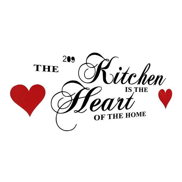 60x28CM Wall Sticker Kitchen Heart of Home Wall Art Sticker House Decoration - Trendha