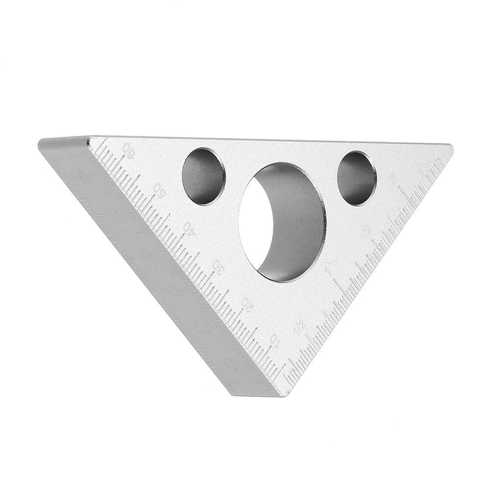 Drillpro 90 Degrees Aluminum Alloy Height Ruler Metric Inch Woodworking Triangular Ruler - Trendha
