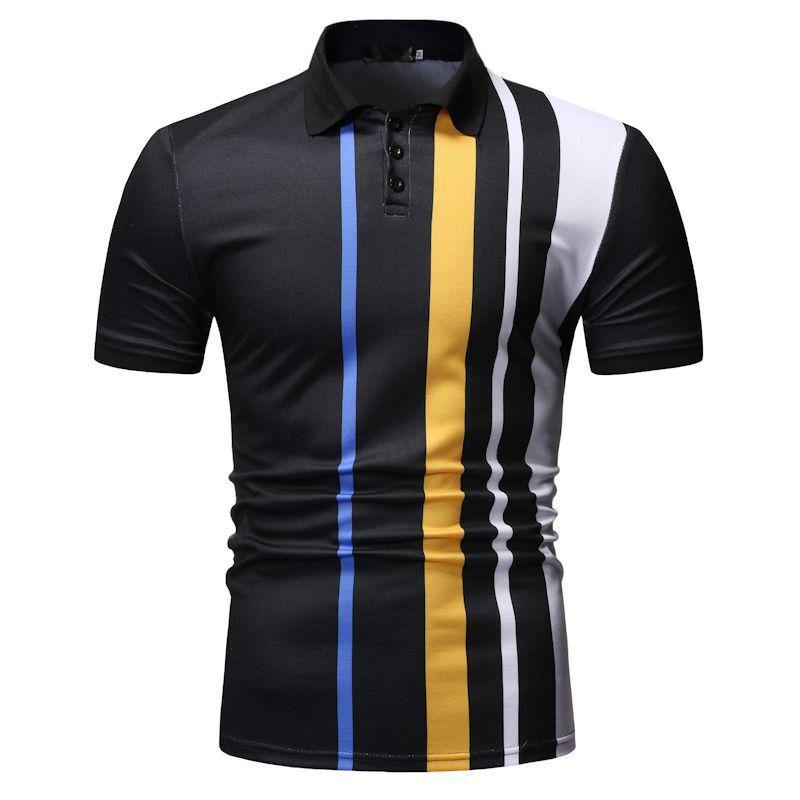 Mens Summer Striped Colorful Casual Golf Shirts - Trendha