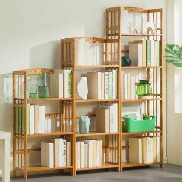 3 Layers 50/70cm Wood Holder Bookshelf Space Saving Floor Bookcase for Creative Modern Small Home Decoration - Trendha