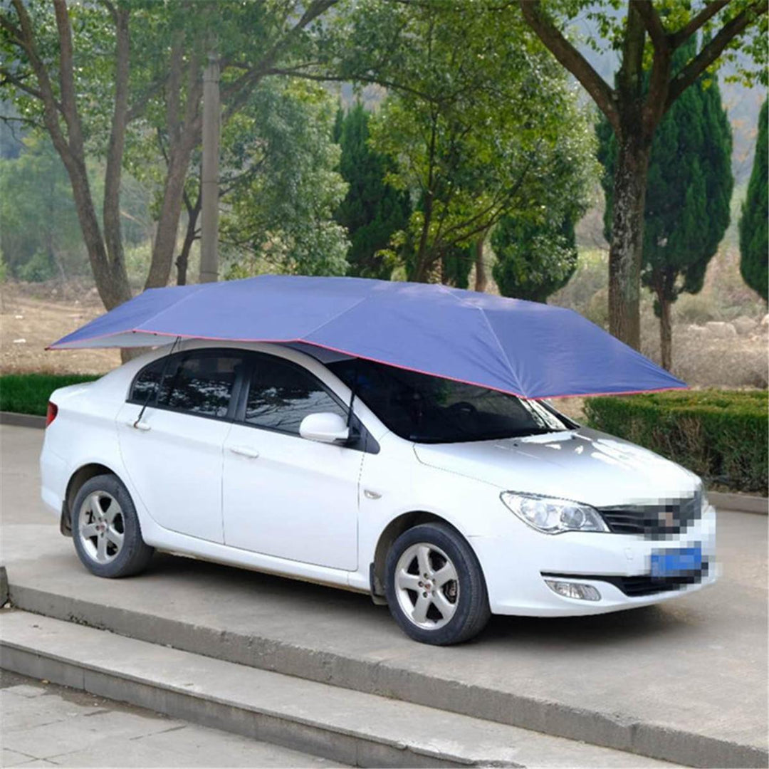 Portable Semi-automatic Car Umbrella Tent Waterproof Anti UV 400x210cm - Trendha