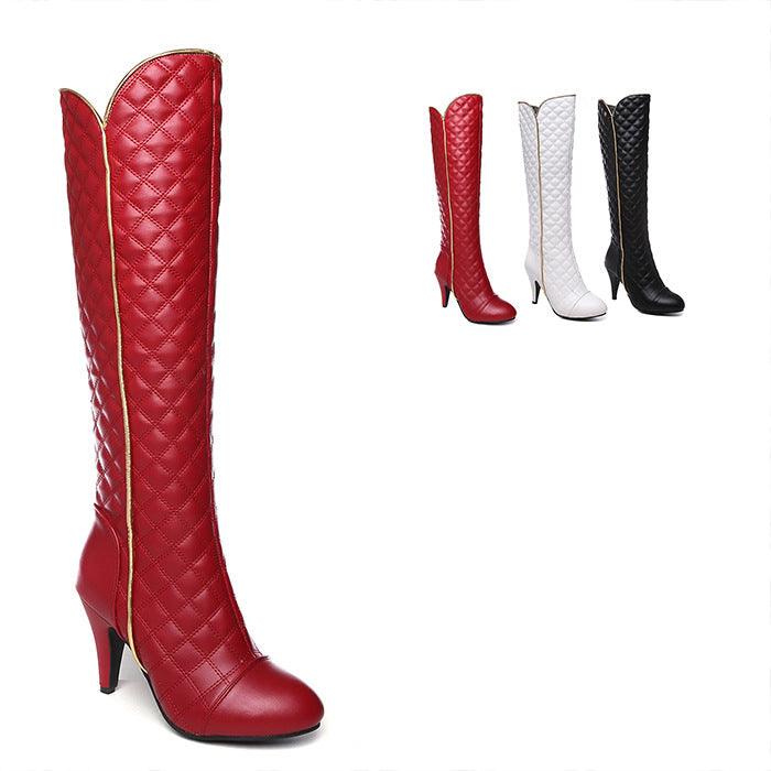 Fashion Women's Solid Color High Stiletto Martin Boots - Trendha