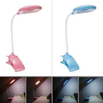 USB Rechargeable Touch Sensor LED Desk Table Lamp Dimmable Clip-On Reading - Trendha