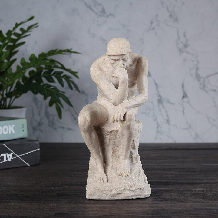 Creative Character Sculpture Thinker Pensive Decoration Living Room Study Room Model Office Office Decoration - Trendha