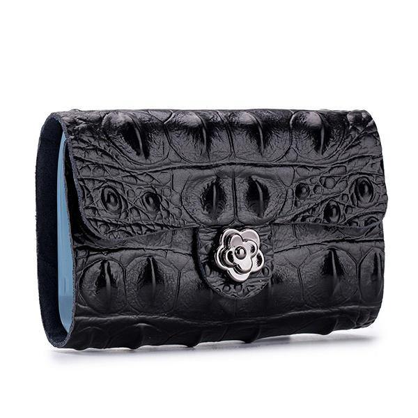 Women Solid Genuine Leather 26 Card Slot Wallet - Trendha