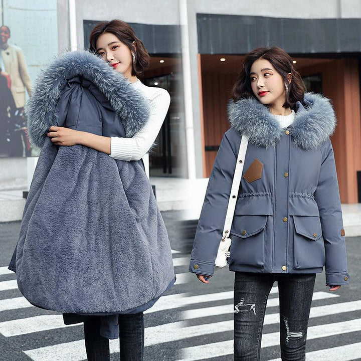 Tooling To Overcome The Thicker Loose Plus Size Women's Cotton-padded Jacket - Trendha