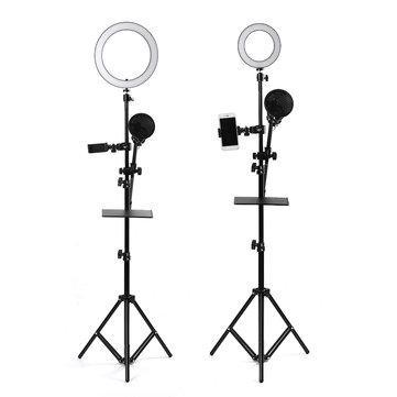 16/25cm Dimmable LED Video Ring Light Tripod Stand with Phone/Mic Holder bluetooth Selfie Shutter for Youtube Tik Tok Live Streaming - Trendha