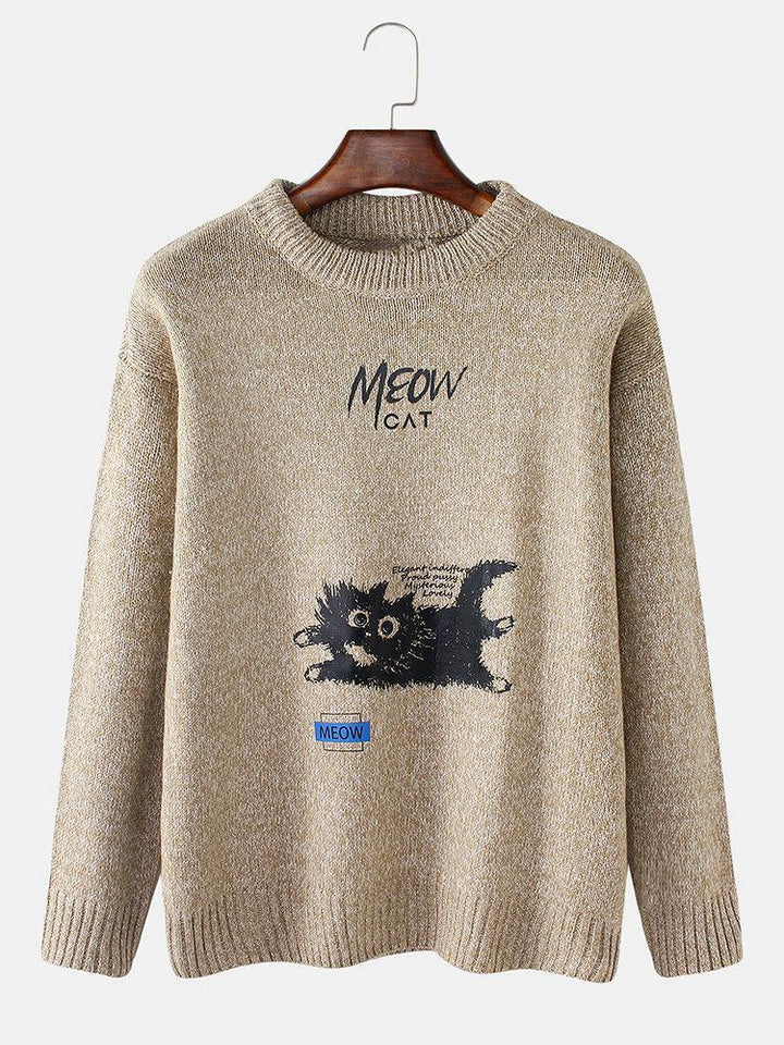 Mens Funny Animal Car Pattern Knitting Sweaters - Trendha