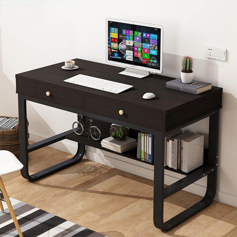 Multi-layer Storage Frame Computer Desk Laptop Office Desk Pullout Keyboard Tray - Trendha