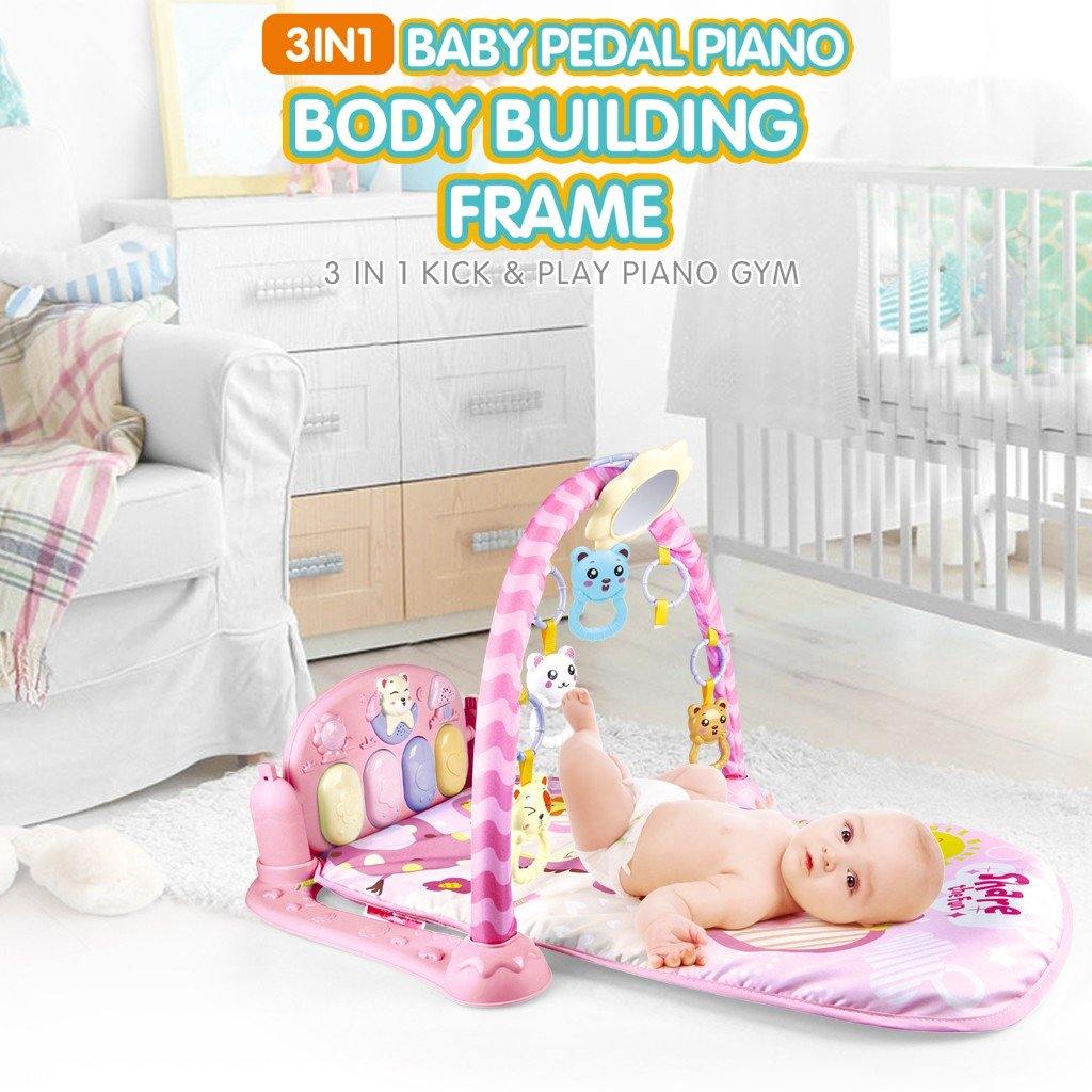 Large Baby Game Pad Music Pedal Piano Music Fitness Rack Crawling Mat - Trendha