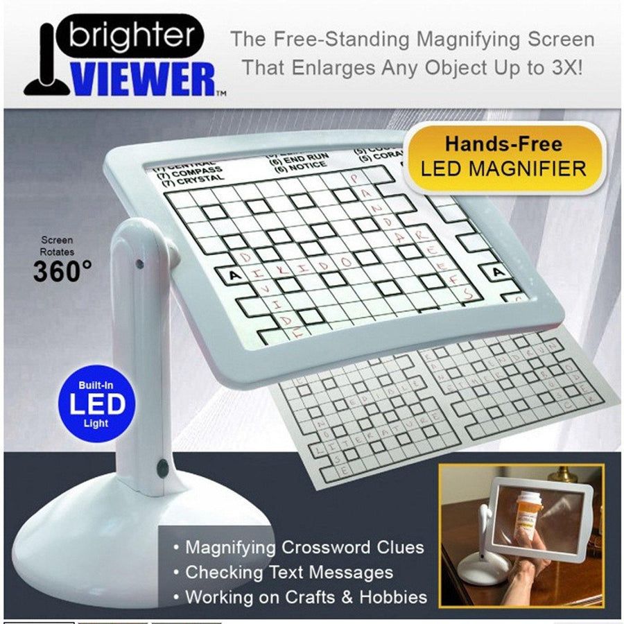 New LED Magnifier Screen Magnifier With Light In White - Trendha