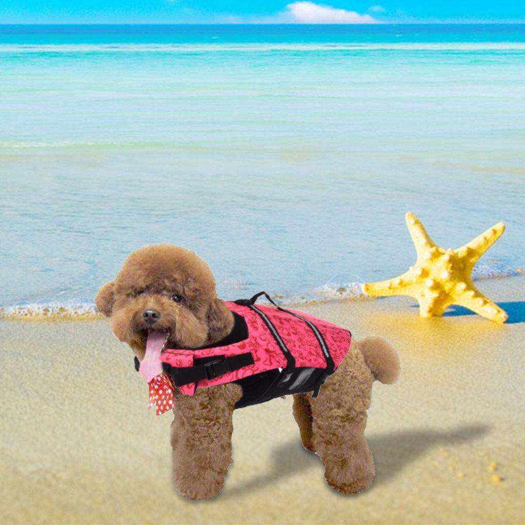 Pet Swimming Safety Vest Dog Life Jacket Reflective Stripe Preserver Puppy US S - Trendha