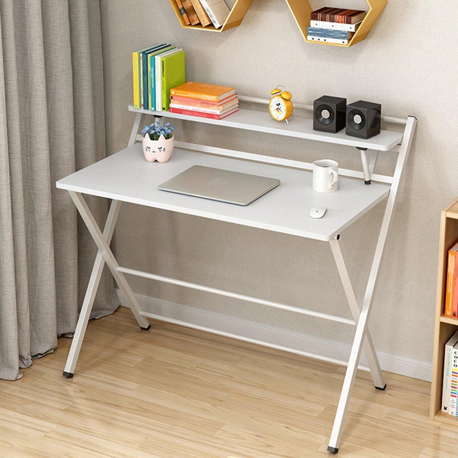 Folding Study Desk For Small Space Home Office Desk Laptop Writing Table - Trendha