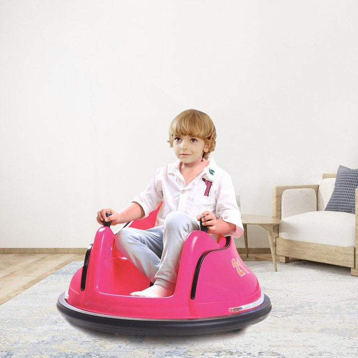 Ride On Bumper Car Toy For Toddlers Aged 1.5 6V Battery-Powered With Light - Trendha