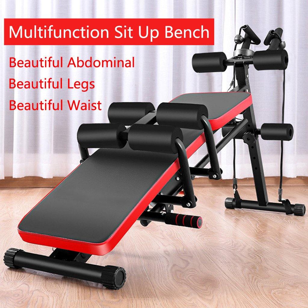 8 IN 1 Abdominal Trainers Push Ups Workout Beauty Waist Machine Height Adjustable Sit-up Exerciser Home Trainer Dumbbell Bench - Trendha