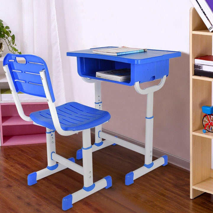 Kids Desk And Chair Set Height Adjustable Ergonomic Study School Writing Desk - Trendha