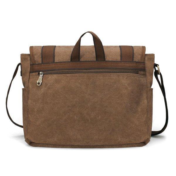 KAUKKO Mens Retro Canvas Travel Shoulder Bag School Messenger Bags - Trendha
