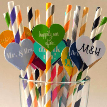 25 PCS Colorful Paper Biodegradable Drinking Straw - Trendha
