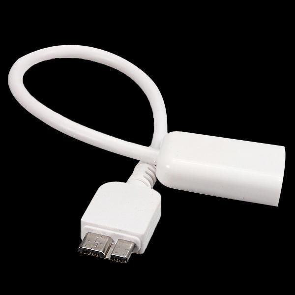 Micro USB 3.0 OTG Cable for Samsung Galaxy Note 3 N9000 - White - Trendha