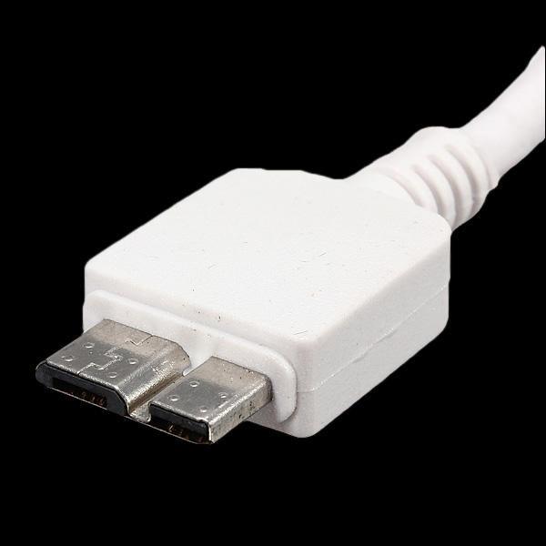 Micro USB 3.0 OTG Cable for Samsung Galaxy Note 3 N9000 - White - Trendha